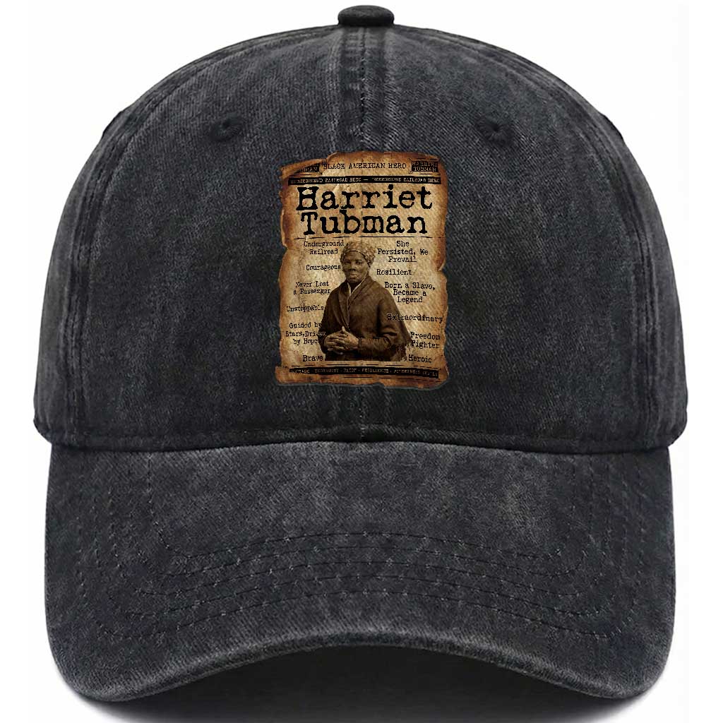 The Underground Railroad Hero Washed Cotton Baseball Cap Harriet Tubman Slavery Freedom Fighter Gift