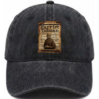 The Underground Railroad Hero Washed Cotton Baseball Cap Harriet Tubman Slavery Freedom Fighter Gift