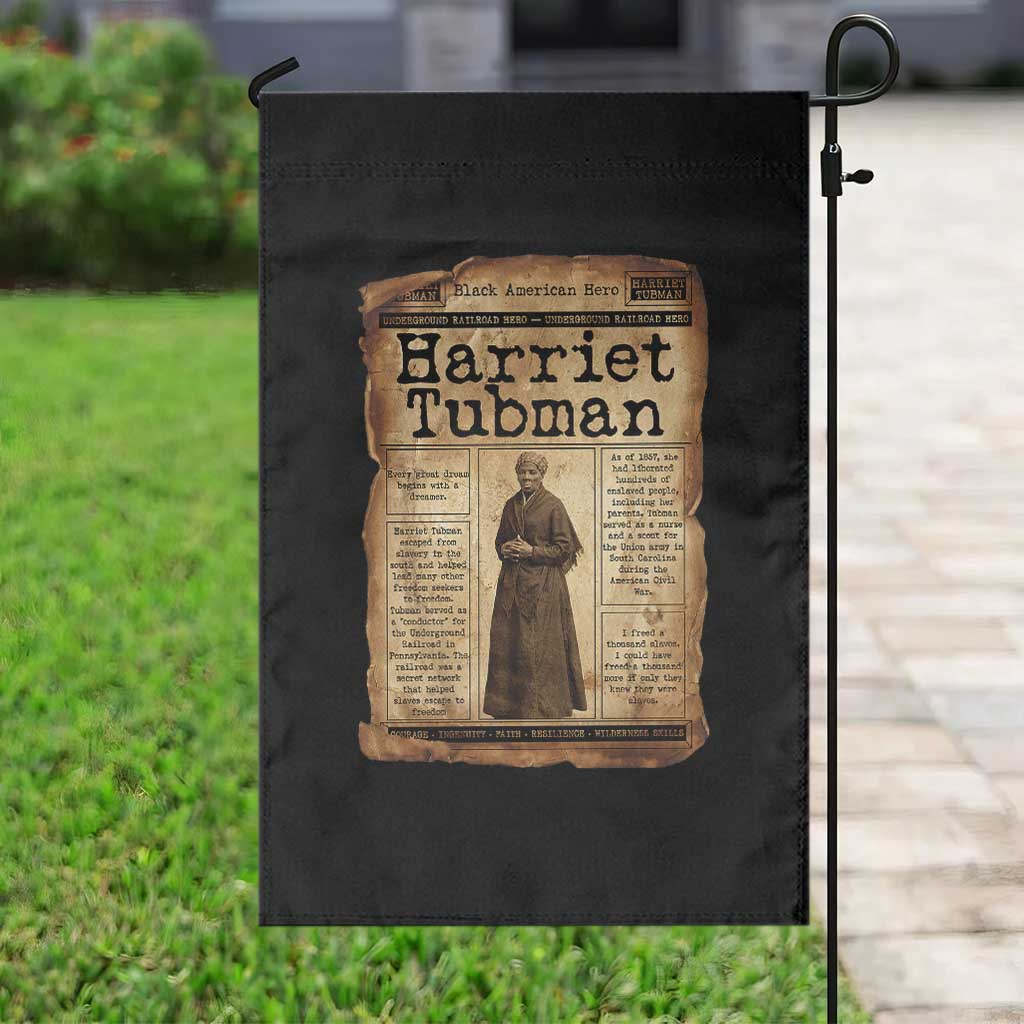 Harriet Tubman Newspaper Garden Flag Strong Black Woman Leader Gift