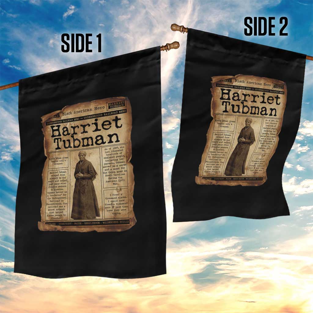 Harriet Tubman Newspaper Garden Flag Strong Black Woman Leader Gift