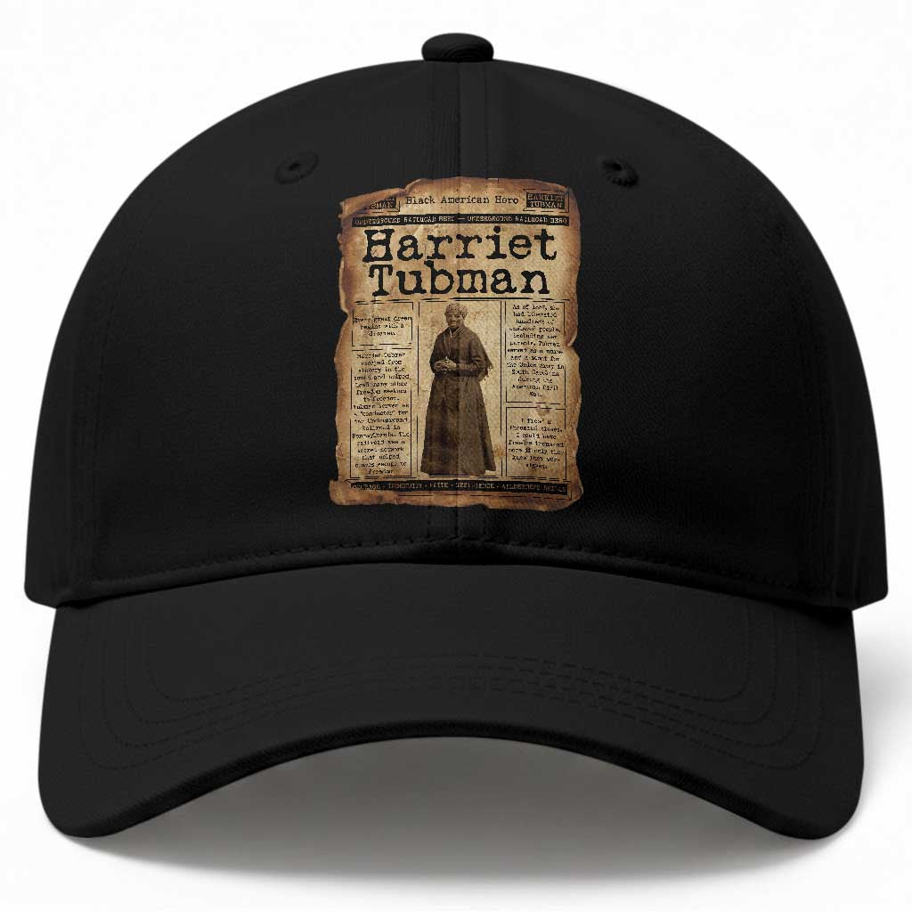 Harriet Tubman Newspaper Baseball Cap Strong Black Woman Leader Gift