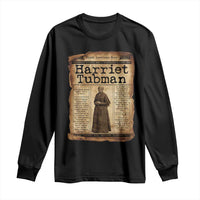 Harriet Tubman Newspaper Long Sleeve Shirt Strong Black Woman Leader Gift