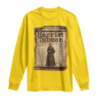 Harriet Tubman Newspaper Long Sleeve Shirt Strong Black Woman Leader Gift