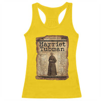 Harriet Tubman Newspaper Racerback Tank Top Strong Black Woman Leader Gift