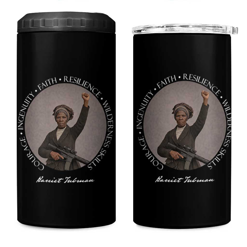 Harriet Tubman Leadership 4 in 1 Can Cooler Tumbler Feminist History Gift