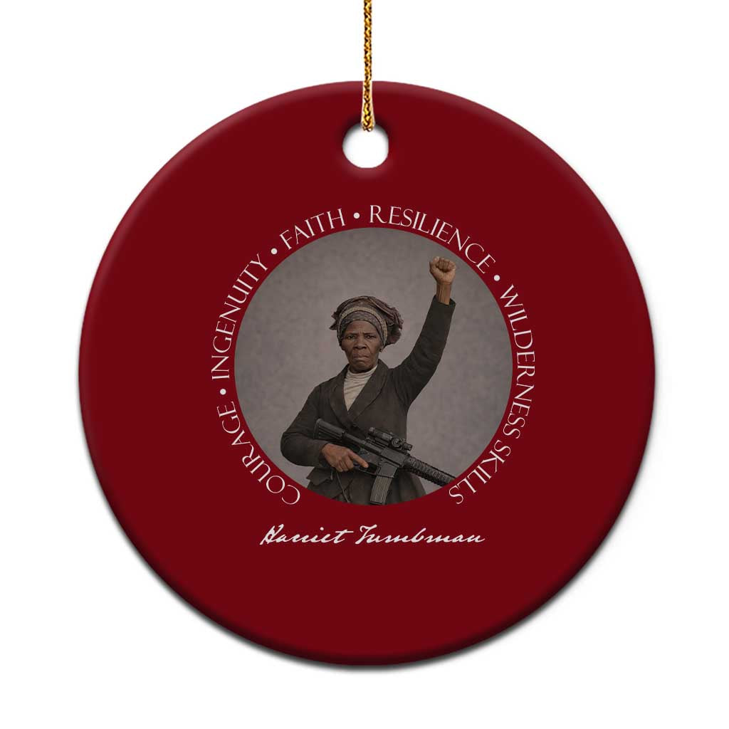 Harriet Tubman Leadership Ceramic Ornament Feminist History Gift