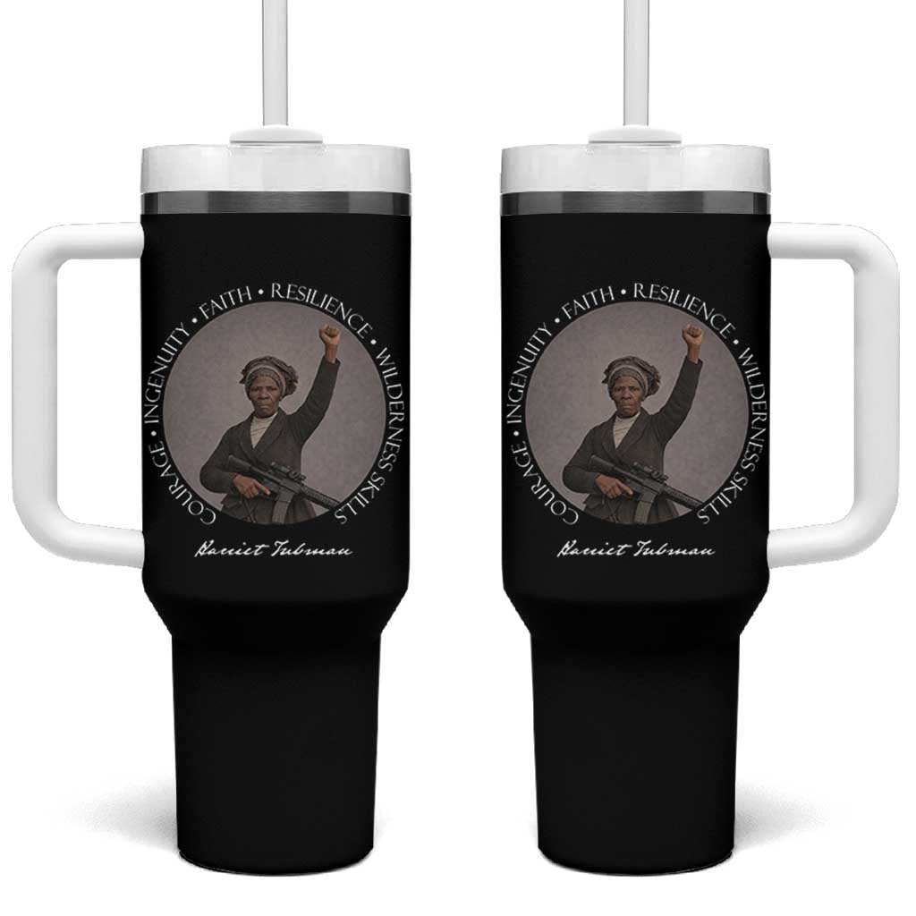 Harriet Tubman Leadership Tumbler With Handle Feminist History Gift