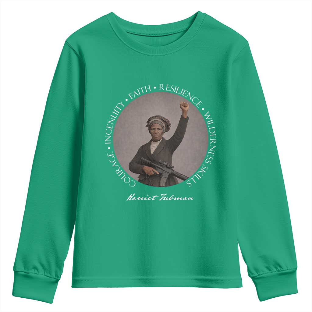 Harriet Tubman Leadership Youth Sweatshirt Feminist History Gift