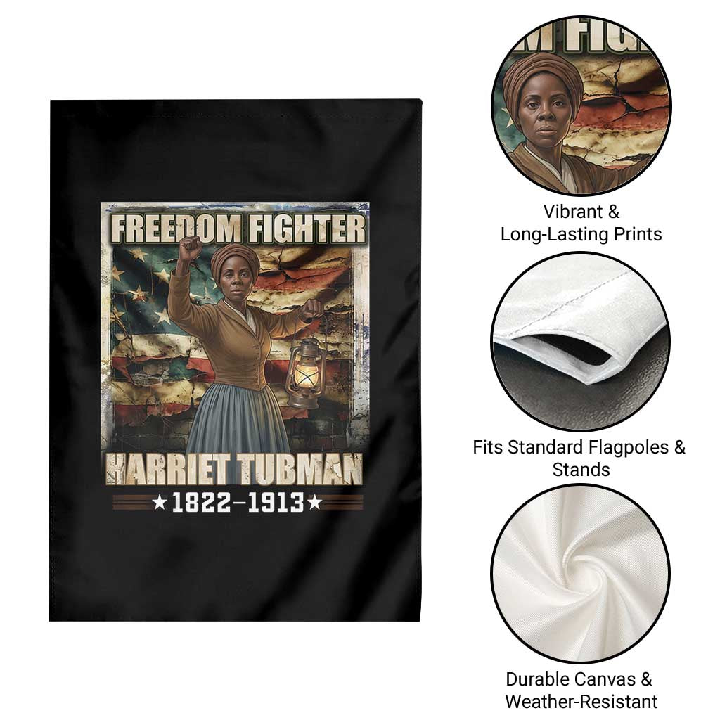 Harriet Tubman Garden Flag Black History African American Leader Gift