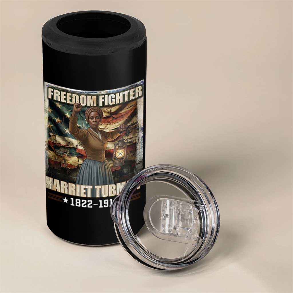 Harriet Tubman 4 in 1 Can Cooler Tumbler Black History African American Leader Gift