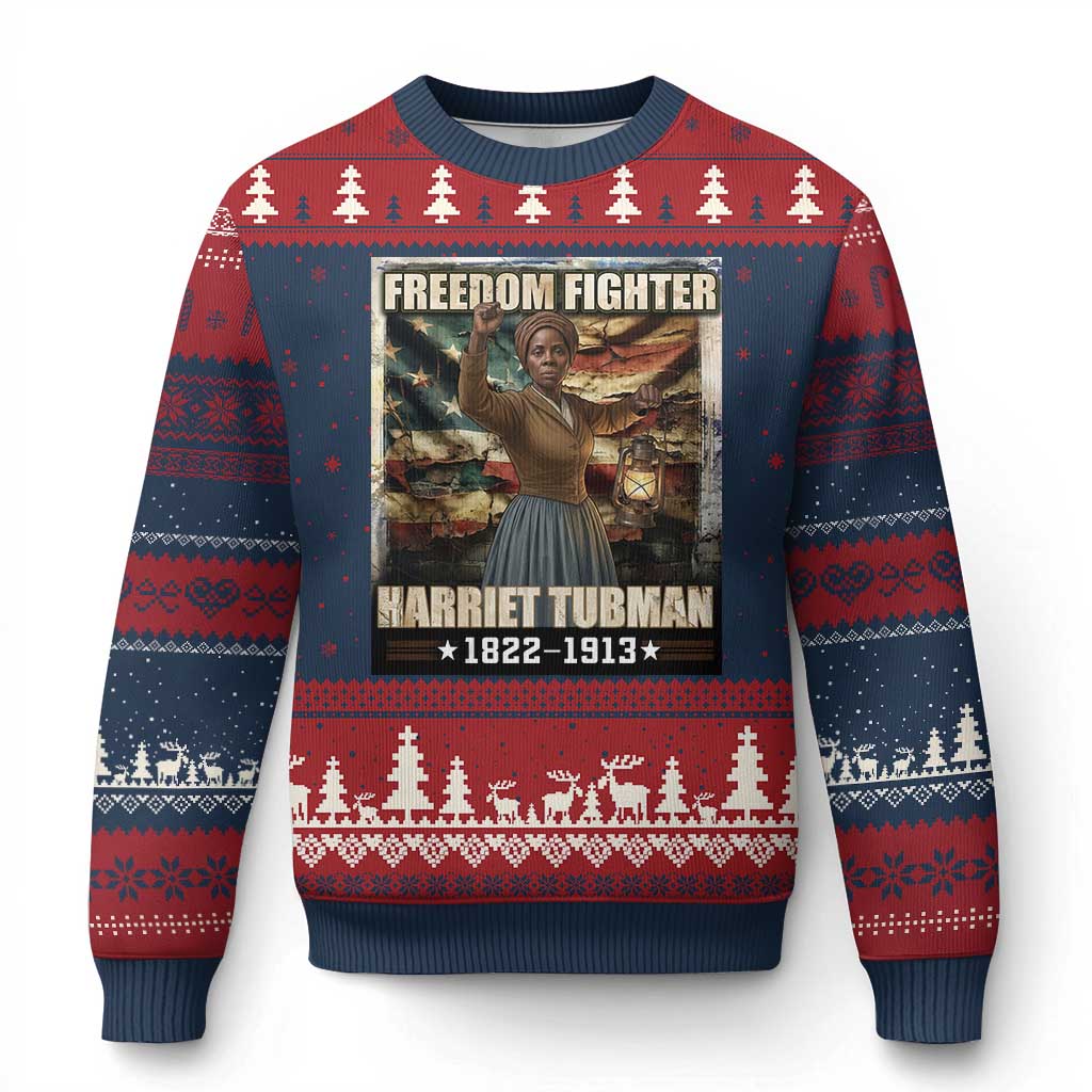 Harriet Tubman Ugly Christmas Sweater Black History African American Leader Gift