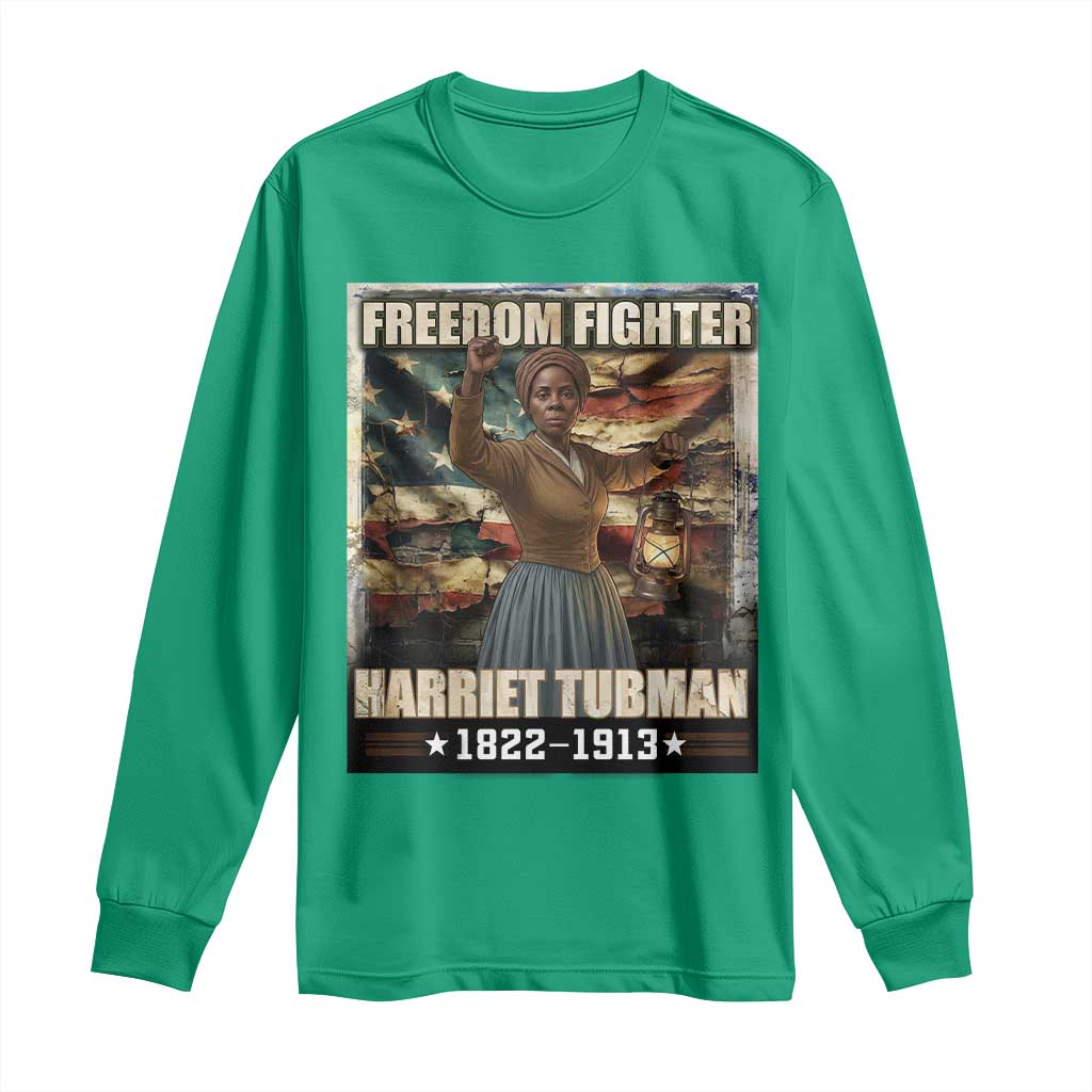 Harriet Tubman Long Sleeve Shirt Black History African American Leader Gift