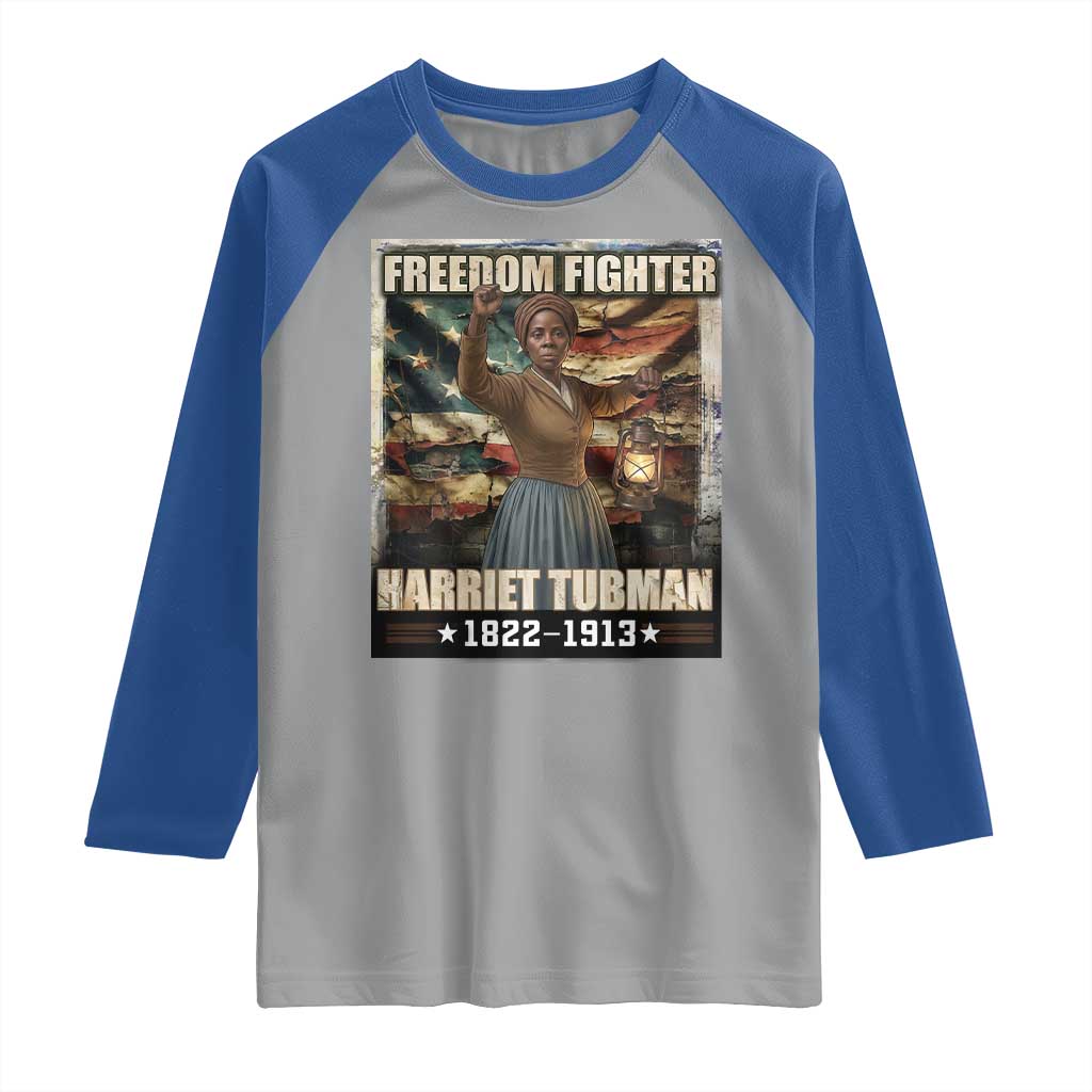 Harriet Tubman Raglan Shirt Black History African American Leader Gift