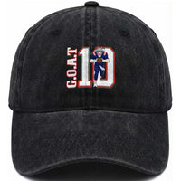 Number Ten Football Quarterback Fan Washed Cotton Baseball Cap