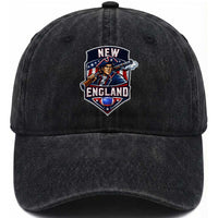 Red Blue White Sport Fan Washed Cotton Baseball Cap Football Lover Gift