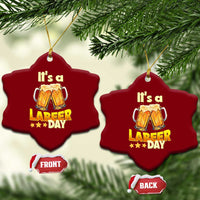 It Is A Labeer Day Ceramic Ornament Beer Drinking Labor Day Party Gift