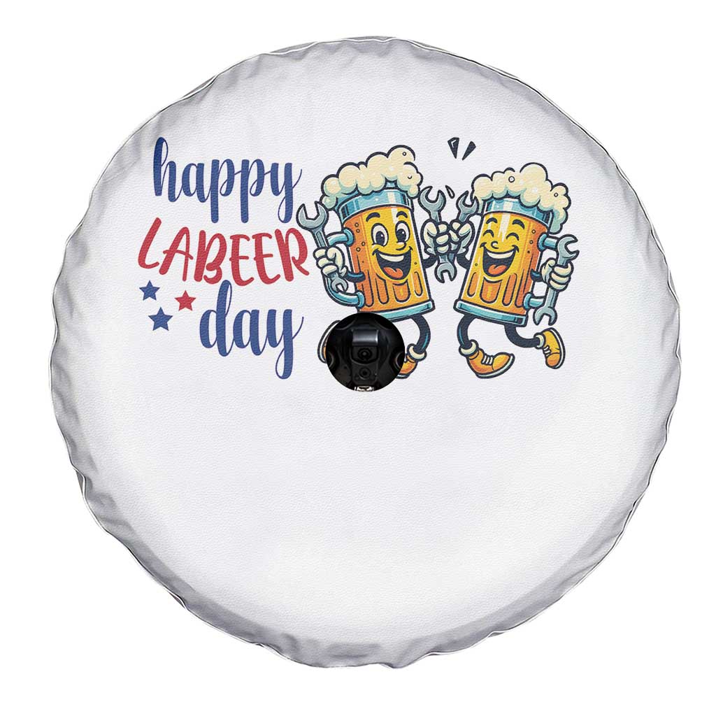 Happy Labeer Day Spare Tire Cover Funny Labor Day Beer Union Worker Humor