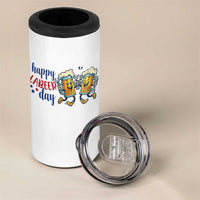 Happy Labeer Day 4 in 1 Can Cooler Tumbler Funny Labor Day Beer Union Worker Humor