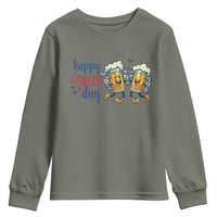 Happy Labeer Day Youth Sweatshirt Funny Labor Day Beer Union Worker Humor