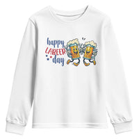 Happy Labeer Day Youth Sweatshirt Funny Labor Day Beer Union Worker Humor