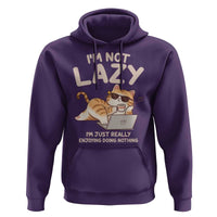 Funny Lazy Cat Hoodie I'm Not Lazy I'm Just Really Enjoying Doing Nothing - Wonder Print Shop