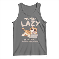 Funny Lazy Cat Tank Top I'm Not Lazy I'm Just Really Enjoying Doing Nothing - Wonder Print Shop
