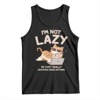 Funny Lazy Cat Tank Top I'm Not Lazy I'm Just Really Enjoying Doing Nothing - Wonder Print Shop