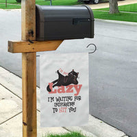 I Am Not Lazy I Am Waiting For Inspiration To Hit You Garden Flag Black Lazy Cat - Wonder Print Shop