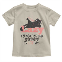 I Am Not Lazy I Am Waiting For Inspiration To Hit You Toddler T Shirt Black Lazy Cat - Wonder Print Shop