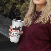 I Am Not Lazy I Am Waiting For Inspiration To Hit You Tumbler Cup Black Lazy Cat