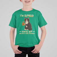 Funny I Am Retired You Are Not Have Fun At Work Tomorrow T Shirt For Kid Black Cat - Wonder Print Shop