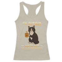 Funny I Am Retired You Are Not Have Fun At Work Tomorrow Racerback Tank Top Black Cat - Wonder Print Shop