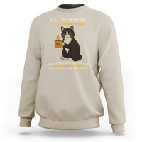 Funny I Am Retired You Are Not Have Fun At Work Tomorrow Sweatshirt Black Cat - Wonder Print Shop