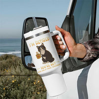 Funny I Am Retired You Are Not Have Fun At Work Tomorrow Tumbler With Handle Black Cat