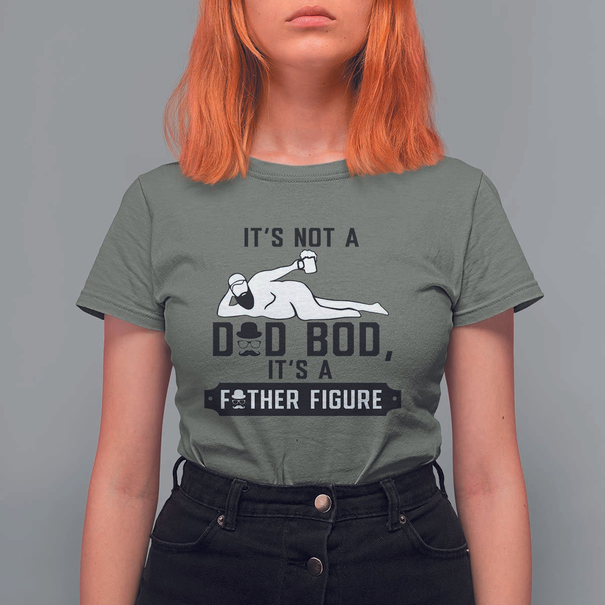 Funny Dad T Shirt For Women It Is Not A Dad Bod It Is A Father Figure - Wonder Print Shop