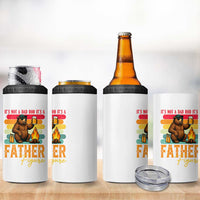 Funny Bear Dad 4 in 1 Can Cooler Tumbler It Is Not A Dad Bod It Is A Father Figure