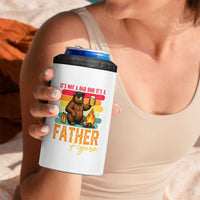 Funny Bear Dad 4 in 1 Can Cooler Tumbler It Is Not A Dad Bod It Is A Father Figure