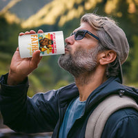 Funny Bear Dad 4 in 1 Can Cooler Tumbler It Is Not A Dad Bod It Is A Father Figure