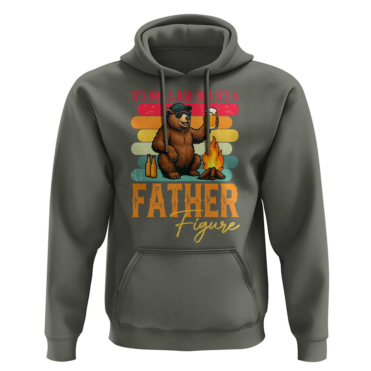 Funny Bear Dad Hoodie It Is Not A Dad Bod It Is A Father Figure - Wonder Print Shop