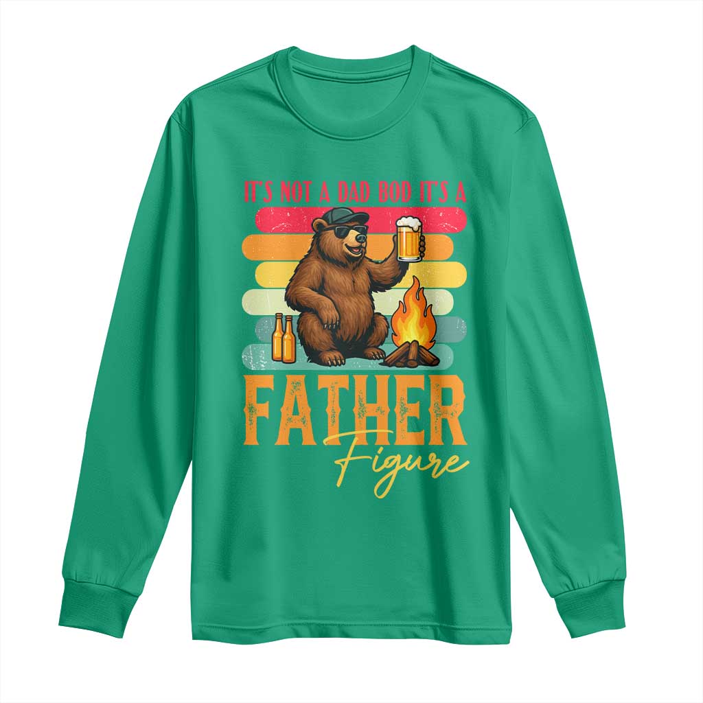 Funny Bear Dad Long Sleeve Shirt It Is Not A Dad Bod It Is A Father Figure - Wonder Print Shop