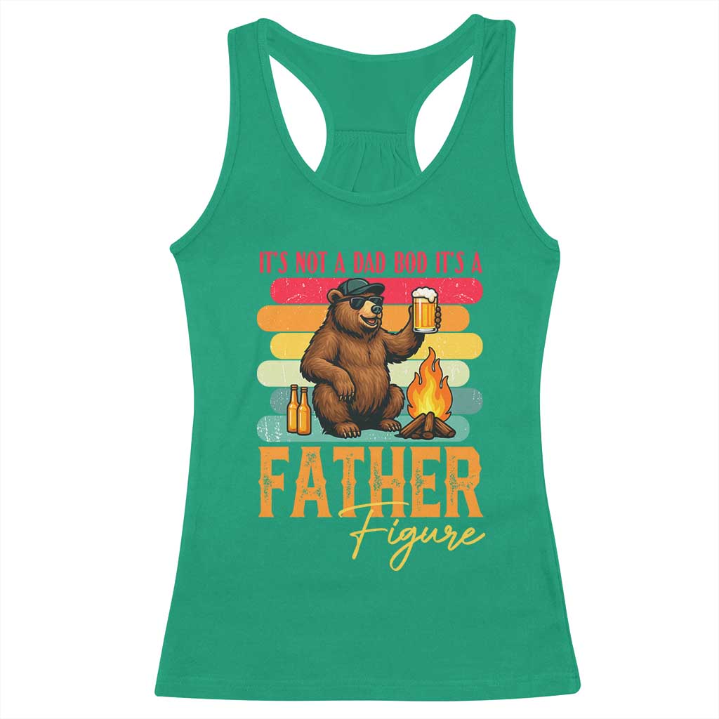 Funny Bear Dad Racerback Tank Top It Is Not A Dad Bod It Is A Father Figure - Wonder Print Shop