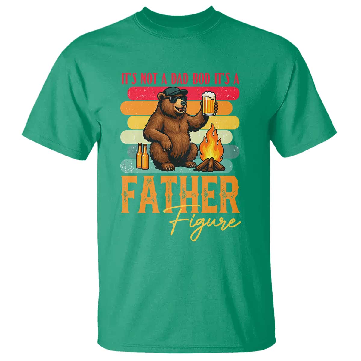Funny Bear Dad T Shirt It Is Not A Dad Bod It Is A Father Figure - Wonder Print Shop