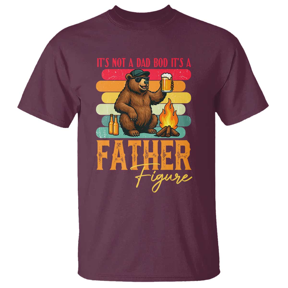 Funny Bear Dad T Shirt It Is Not A Dad Bod It Is A Father Figure - Wonder Print Shop