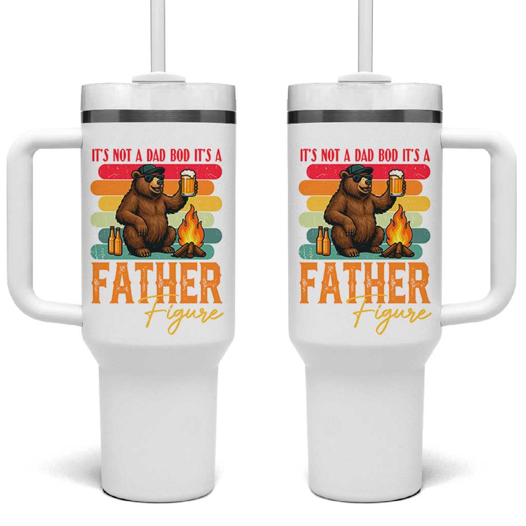 Funny Bear Dad Tumbler With Handle It Is Not A Dad Bod It Is A Father Figure
