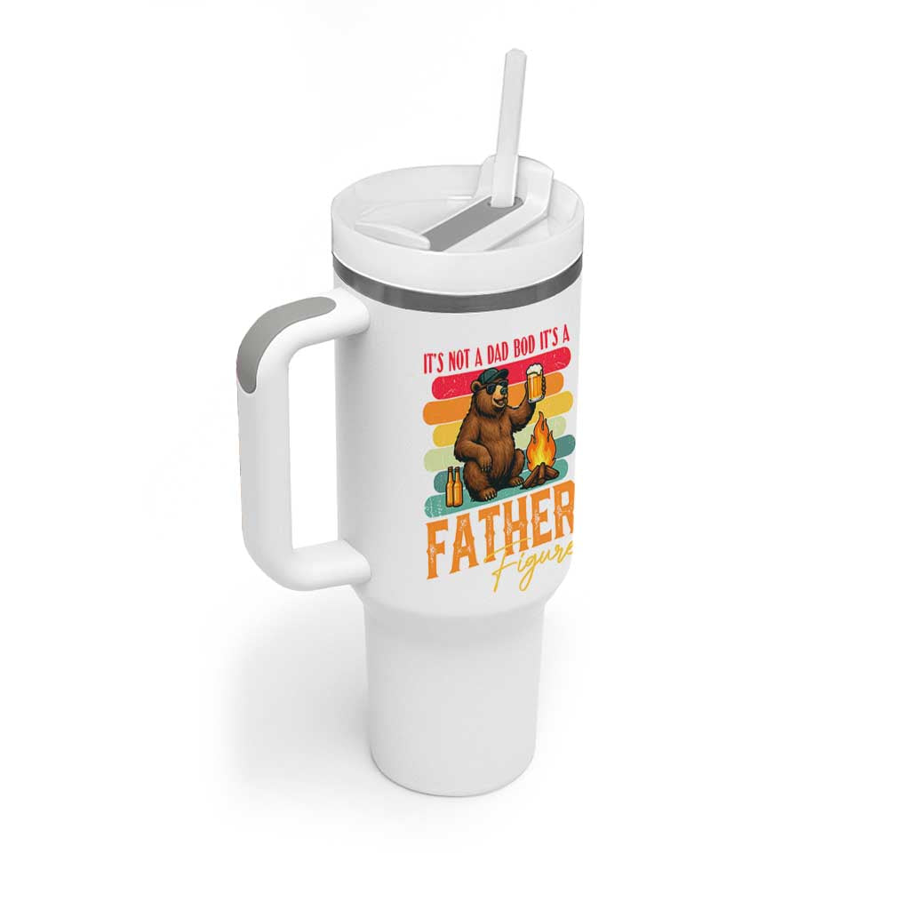 Funny Bear Dad Tumbler With Handle It Is Not A Dad Bod It Is A Father Figure