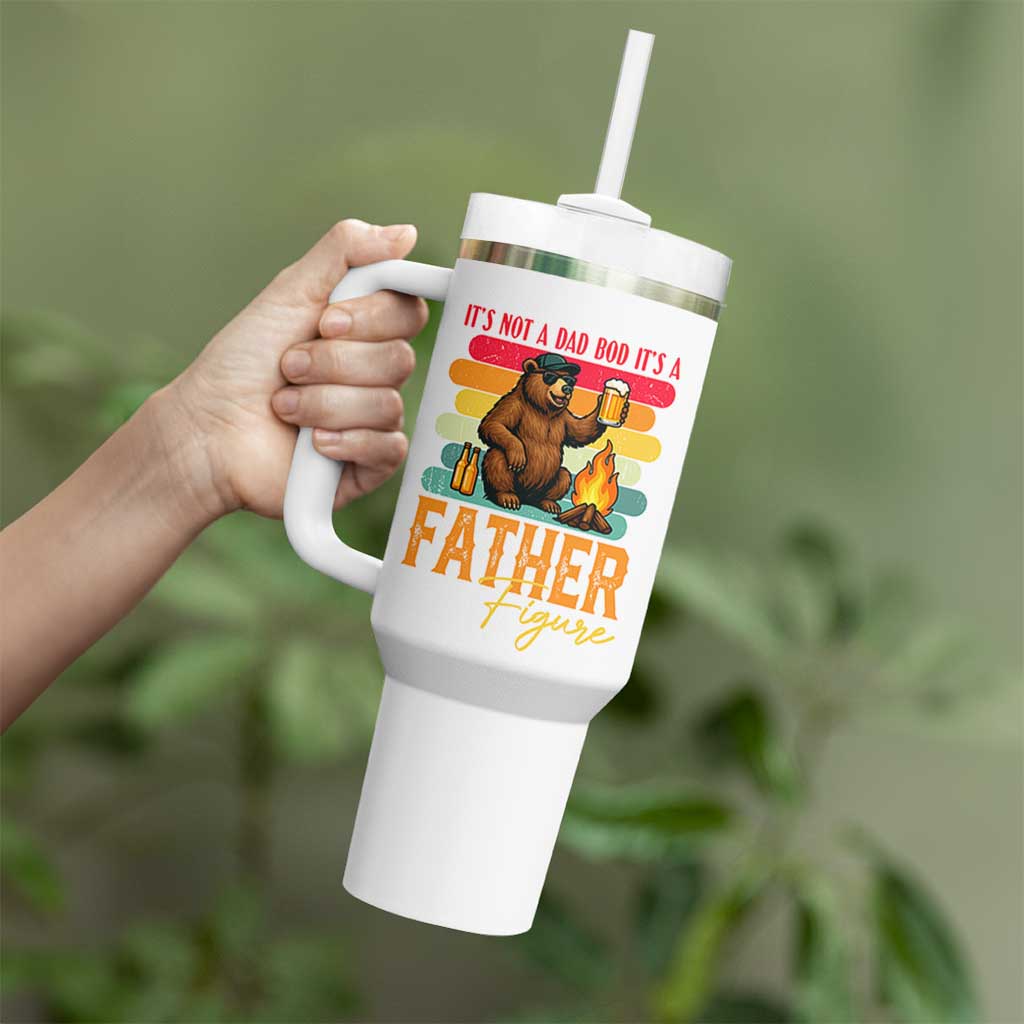 Funny Bear Dad Tumbler With Handle It Is Not A Dad Bod It Is A Father Figure
