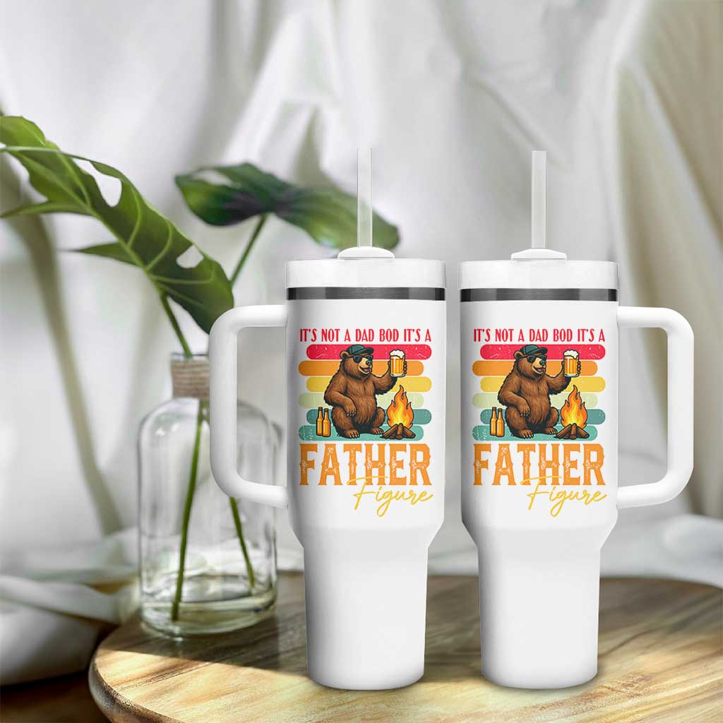 Funny Bear Dad Tumbler With Handle It Is Not A Dad Bod It Is A Father Figure
