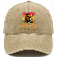 Funny Bear Dad Washed Cotton Baseball Cap It Is Not A Dad Bod It Is A Father Figure