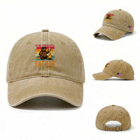 Funny Bear Dad Washed Cotton Baseball Cap It Is Not A Dad Bod It Is A Father Figure
