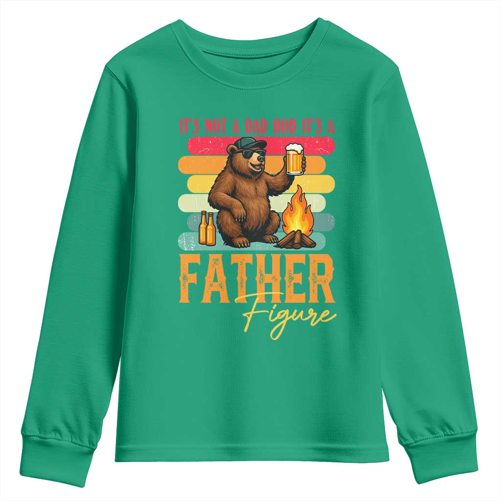 Funny Bear Dad Youth Sweatshirt It Is Not A Dad Bod It Is A Father Figure - Wonder Print Shop
